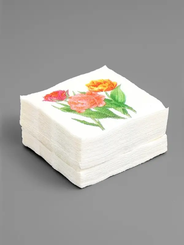 Салфетки бумажные Гармония цвета многоцветие Салфетки бумажные Гармония цвета многоцветие "Тюльпаны", 24*24 см 50 листов