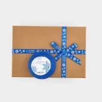 Лента атласная &laquo;С Новым годом!&raquo;, 1.5 см &times; 23&plusmn;1 м, синяя