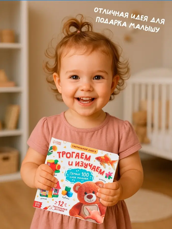 Тактильная книжка "Трогаем и изучаем", 14 стр.