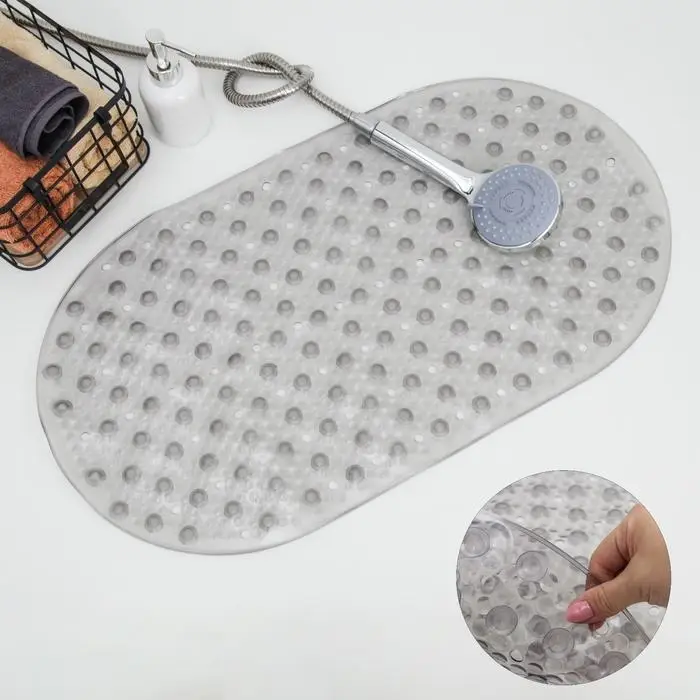 Набор для ванной SAVANNA &laquo;Селест&raquo;, штора 180&times;180 см, ковёр 38&times;69 см, серый