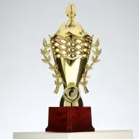 Кубок 184A, наградная фигура, золото, подставка пластик, 29 см