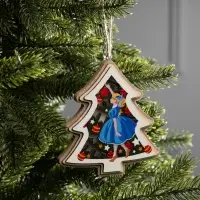 Подвеска световая &laquo;Девочка с игрушками&raquo;, 11&times;12 см, от батареек LR41&times;3, свечение тёплое белое