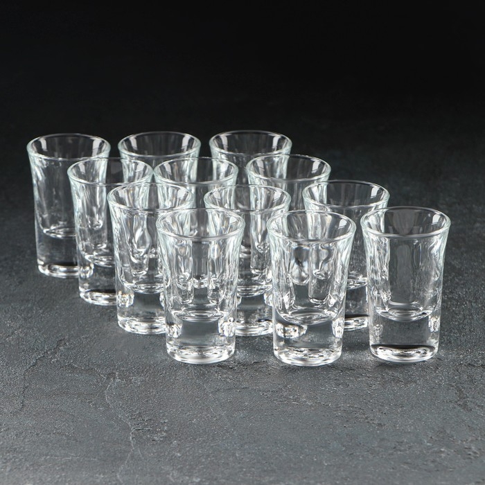 Набор стеклянных шотов Luminarc HOT SHOT, 34 мл, 12 шт, цвет прозрачный Набор стеклянных шотов Luminarc HOT SHOT, 34 мл, 12 шт, цвет прозрачный