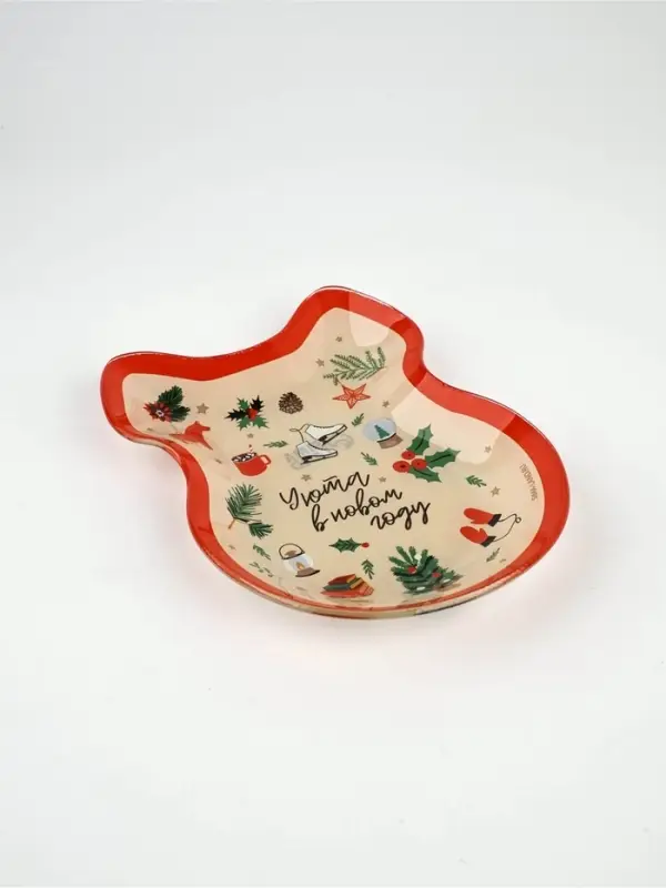 Тарелка новогодняя плоская &laquo;Уюта в Новом году&raquo;, 13.5&times;18 см