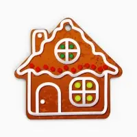 Ёлочная игрушка деревянная &laquo;Новый год: домик&raquo;, набор 10 шт.