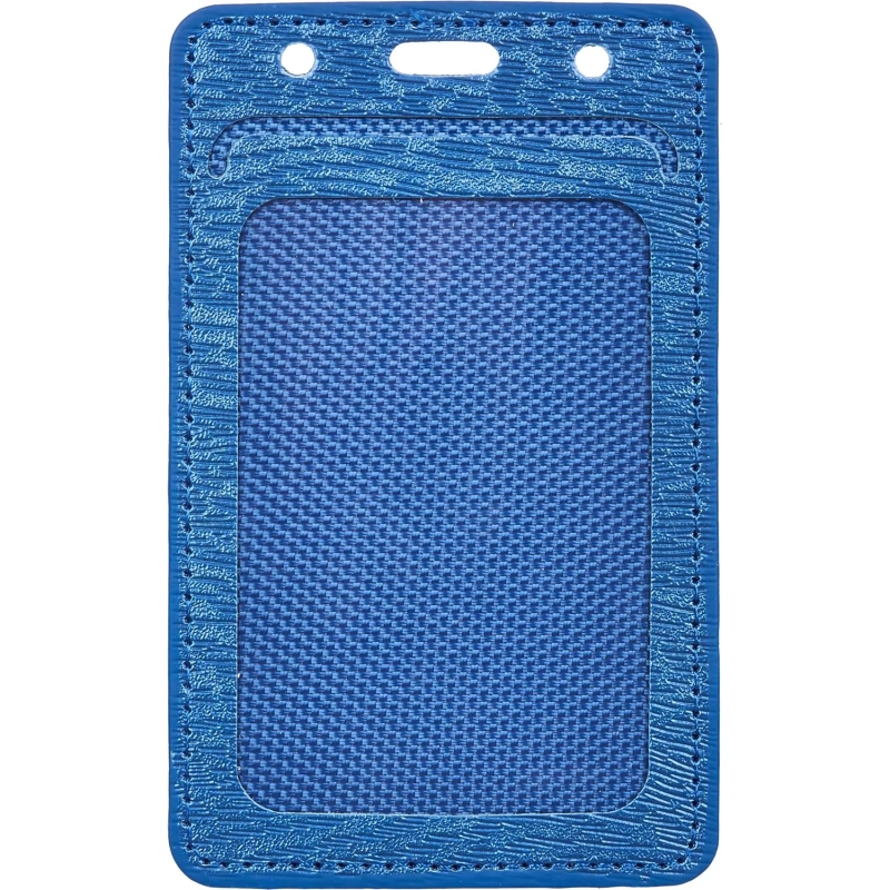 Бейдж Promega office вертик. 54х90, синий металлик, PU, Т-814V