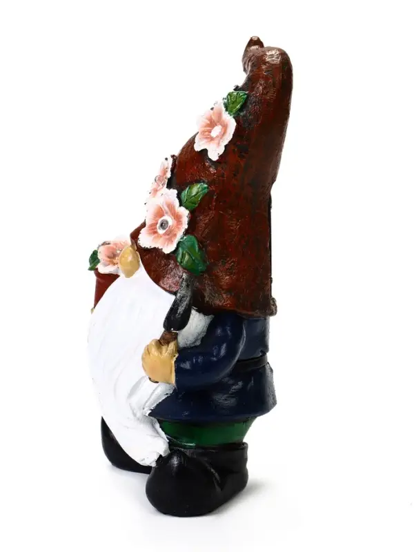 Садовая фигура - фонарь из полистоуна &laquo;Гном садовод&raquo;, 16&times;13&times;27 см, Greengo