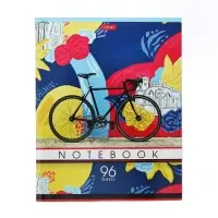 Тетрадь 96 листов в клетку "I like my bike", обложка мелованный картон, блок офсет 65 г/м2, 5В МИКС
