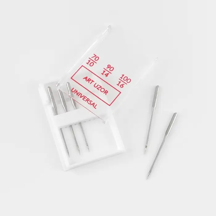 Иглы для бытовых швейных машин, универсальные, №70-100, 5 шт.