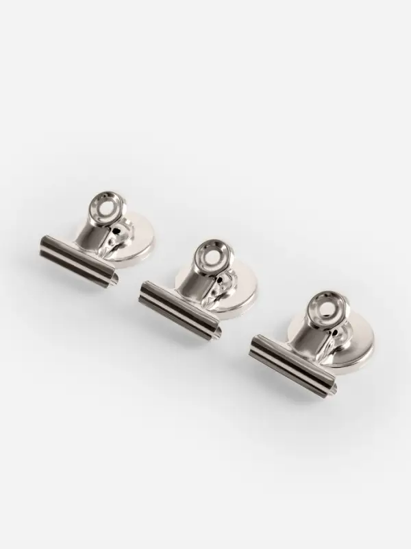 Зажимы для кроя с магнитом, 3.1 см, 5 шт., цвет серебряный