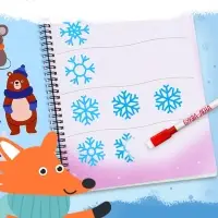 Книга &laquo;Новогодние задачки&raquo;, 3-5 лет, многоразовая, с маркером, 38 заданий