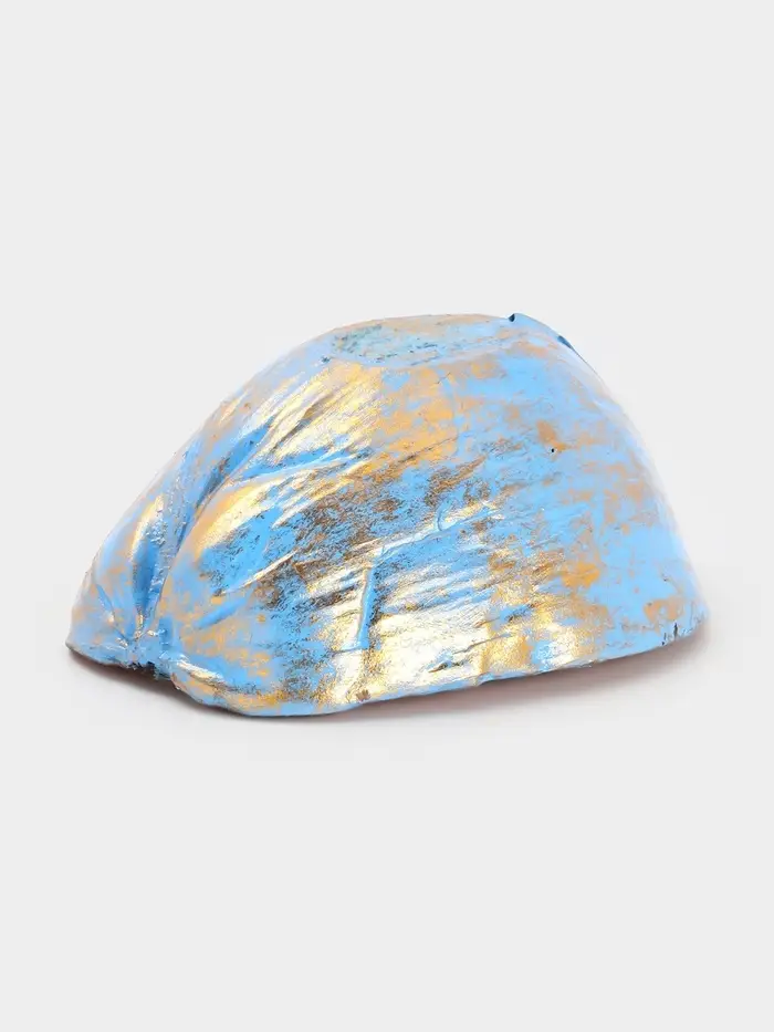 Чаша из кокоса, 22.5&times;25&times;10 см, сине-золотая