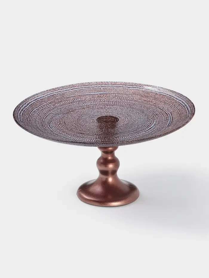 Блюдо для торта Inspiration, d=28 см, на ножке, стекло, фиолетовое