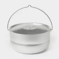 Котелок туристический, 6 л, с крышкой, штампованный алюминий