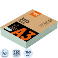 Бумага цветная Выбор есть (А3,160г,&nbsp;&nbsp;зеленая пастель) 250л/уп