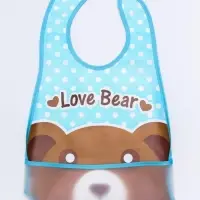 Нагрудник с карманом, непромокаемый, на липучке &laquo;Медвежонок&raquo; Крошка Я