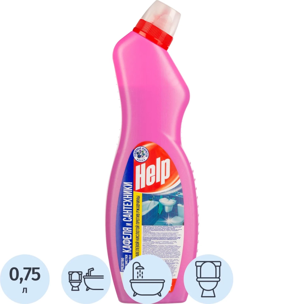 Средство для сантехники HELP для кафеля со щавелевой кислотой 750гр
