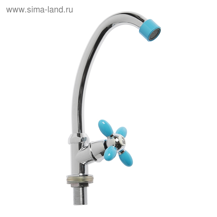 Моносмеситель Accoona A4782M, для холодной воды, синий, хром Моносмеситель Accoona A4782M, для холодной воды, синий, хром