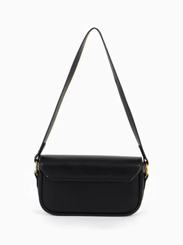 Сумка женская багет TEXTURA на молнии, 21&times;6&times;11 см, чёрная