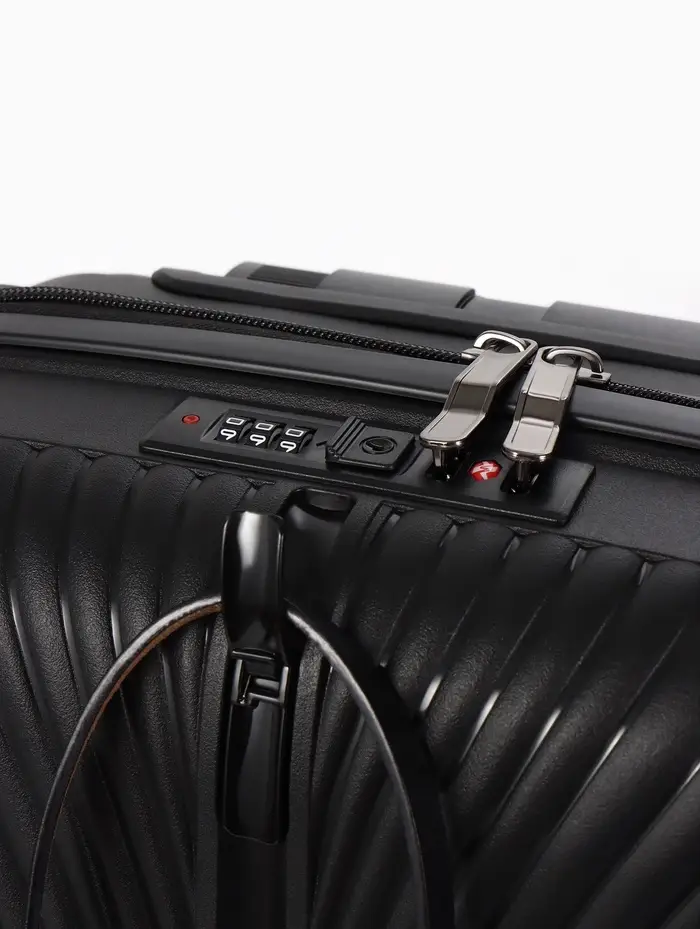 Чемодан на съёмных колёсах, 18", кодовый замок, 33&times;16&times;49 см, чёрный