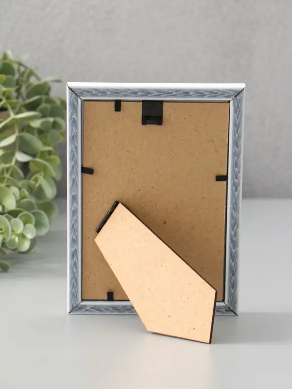 Фоторамка для фото 10х15 см "Oframe", пластик, белый, (пластиковый экран)