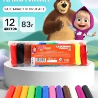 Воздушный пластилин &laquo;Маша и Медведь&raquo;, 12 цветов