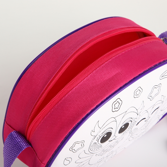 Набор для творчества: Сумка раскраска «Совы», 22х16 см, отдел на молнии Набор для творчества: Сумка раскраска «Совы», 22х16 см, отдел на молнии