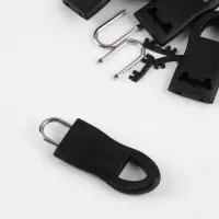 Язычок - пуллер для молнии, съёмный, 4.4&times;1.6 см, 10 шт., чёрный