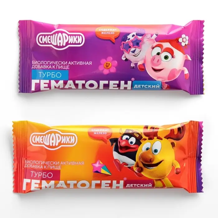 Гематоген Детский турбо, Смешарики, 35 г Гематоген Детский турбо, Смешарики, 35 г
