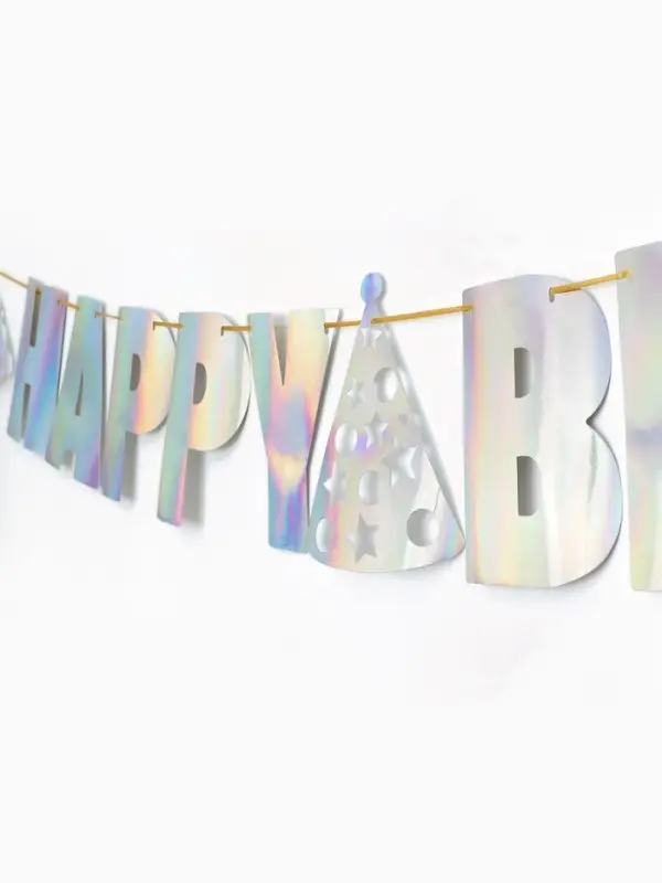 Гирлянда  Гирлянда "Happy Birthday" галография