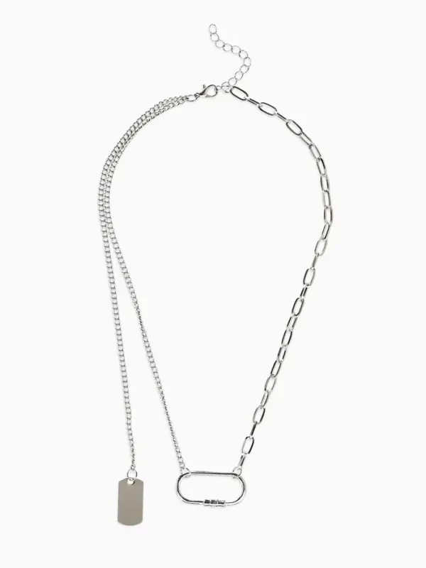 Цепь &laquo;Карабин&raquo;, L=40 см, цвет серебро