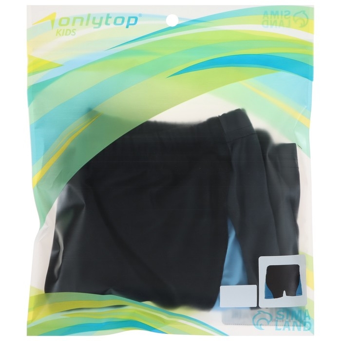 Плавки для плавания ONLYTOP, р. 56, цвет чёрный/серый/голубой Плавки для плавания ONLYTOP, р. 56, цвет чёрный/серый/голубой