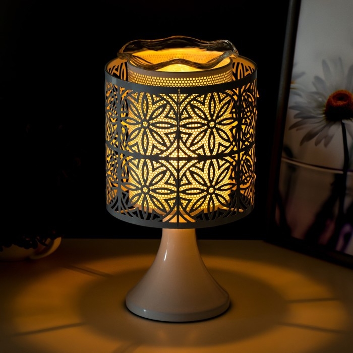 Аромасветильник Аромасветильник "Цветы" G4 35Вт белый 14,5х14,5х25,5 см RISALUX