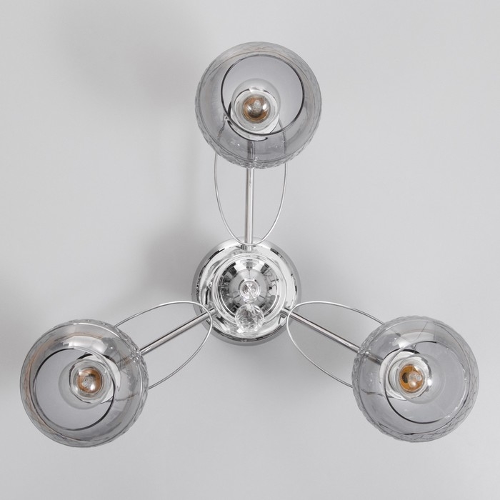 Люстра Люстра "Эйприл" 3х40Вт Е27 Хром 51х51х24см