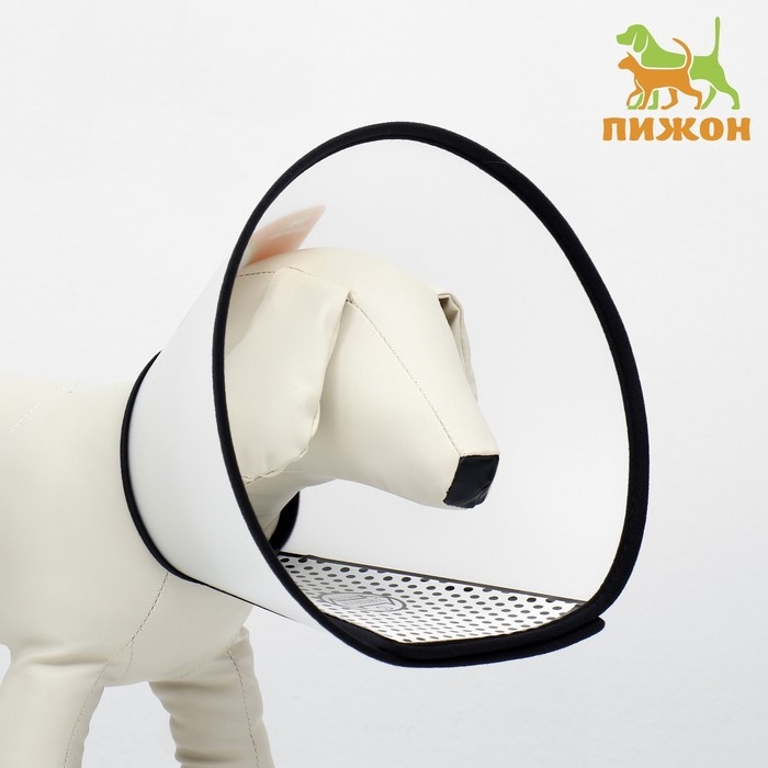 Ветеринарный воротник №1, обхват шеи 37-44 см, высота 22 см, чёрный Ветеринарный воротник №1, обхват шеи 37-44 см, высота 22 см, чёрный