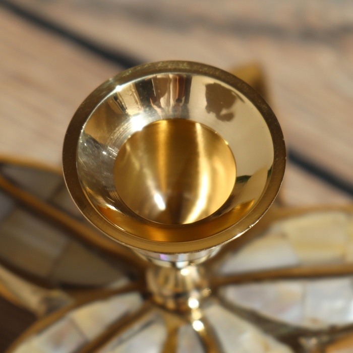 Подсвечник Подсвечник "Пятилистник" 8 см, латунь