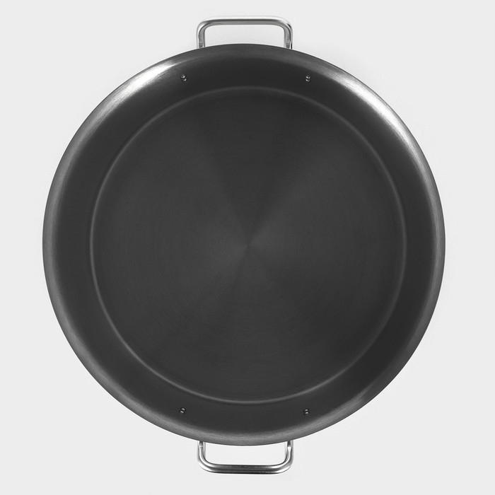 Кастрюля Hanna Knövell с крышкой, 35 л, d=40 см, h=26 см, толщина 1 мм, дно ТРС, толщина дна 4.6 мм, 201 сталь, индукция