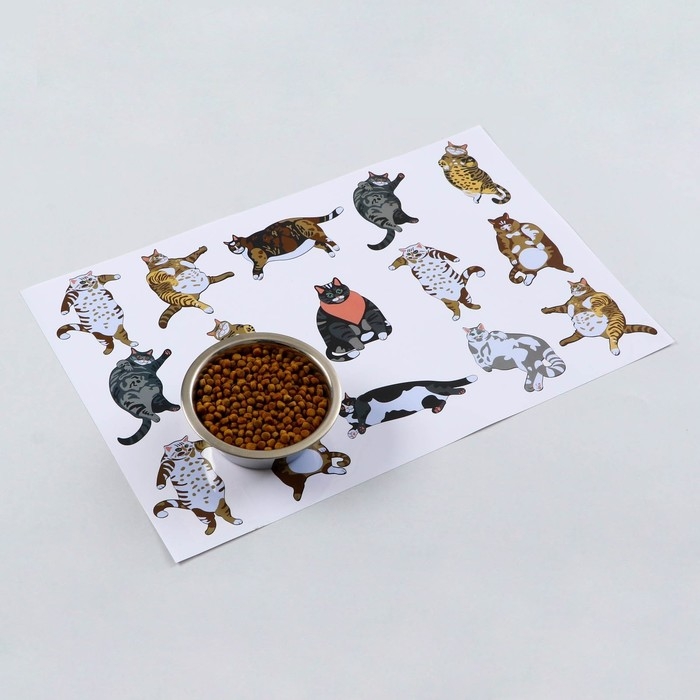 Коврик под миску  Коврик под миску "Пижон" 43 х 28 см "Fat Cat"