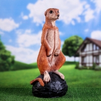 Садовая фигура из полистоуна «Большой сурикат на камне», 60×24×22 см