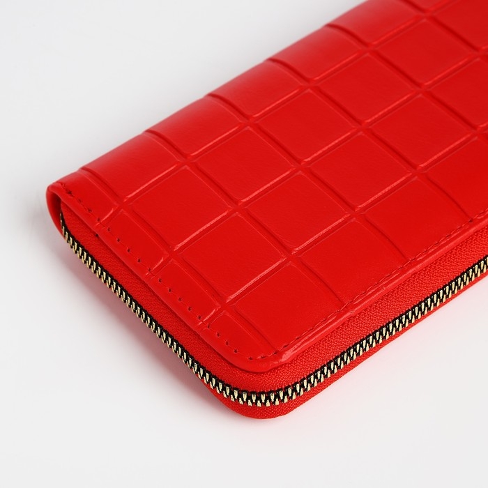 Кошелёк на молнии, цвет красный Кошелёк на молнии, цвет красный