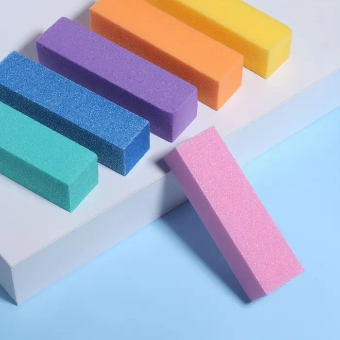 Баф наждачный для ногтей, четырёхсторонний, 9×2.5×2.5 см, МИКС