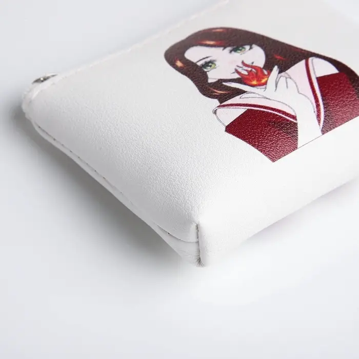 Кошелёк детский &laquo;Аниме fire&raquo;, монетница, на молнии, с рисунком, белый