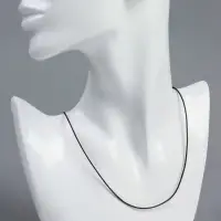Корейская вощёная нить, 45 см, d=1мм, цвет чёрный