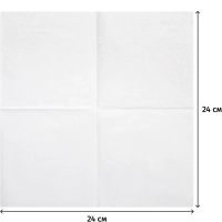 Салфетки бумажные Soffione 2сл 24х24см белые 100шт/уп_Спб