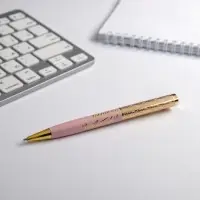 Ручка шариковая, синяя паста, 1 мм, металл, в футляре, Best teacher