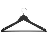 VETTA Вешалка деревянная, софт тач, 44.5x23x1.2см, черная