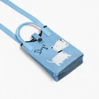 Сумка подр Пес, 12*4*17, отд на кнопке, дл ремень, голубой Сумка подр Пес, 12*4*17, отд на кнопке, дл ремень, голубой