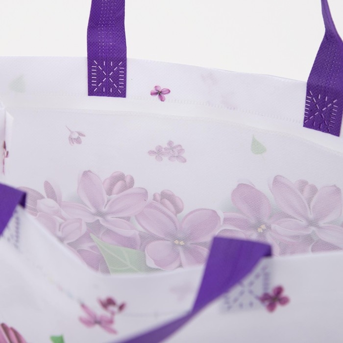 Сумка хозяйственная без застёжки, цвет фиолетовый Сумка хозяйственная без застёжки, цвет фиолетовый