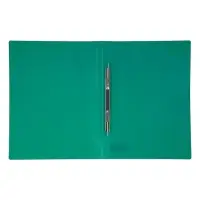 Папка с пружинным скоросшивателем А4, 500 мкм, корешок 15 мм, Calligrata, до 100 листов, зелёная