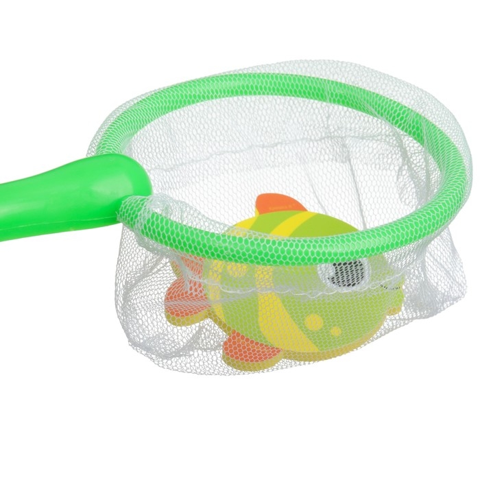 Набор для игры в ванне «Рыбалка: Веселые рыбки», сачок, 3 мягких стикера, виды и цвет МИКС Набор для игры в ванне «Рыбалка: Веселые рыбки», сачок, 3 мягких стикера, виды и цвет МИКС